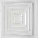 PATIKIL 11" x 11" Square Ceiling Diffuser,Aluminum Square Vent Cover HVAC Ceiling Diffuser for HVAC System Horizontal Flow Duct Industrial Home Office,White, 14" x 14" Ducting Opening Size