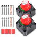 Nilight 2 Pack Battery Switch 12V 24V 48V 275A On/Off Heavy Duty Battery Power Cut Master Switch Disconnect Isolator for Truck Vehicle Trailer RV Marine Boat Yacht