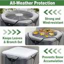 2 x Air Conditioner Covers for Outside Units 28" X 28", Breathable Mesh Central Air Conditioning Cover, Rain & Dust Resistant, Anti-Aging Universal Defener for All Season (White Mesh, 28" X 28")
