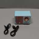 Retro Mini Speaker Vintage Decor Aesthetic Portable Wireless Speaker Built-in Mic Best Birthday Gifts Ideas Teenage,Boys,Men,Him Old Fashion Style for Home,Office,Bookshelf,Kitchen,Bedroom(Blue)