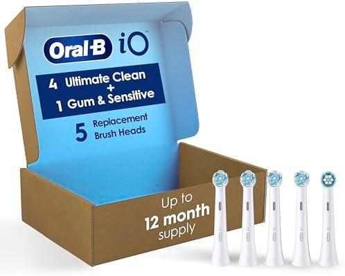 Oral-B iO Ultimate Clean Replacement Brush Heads, 4 Count