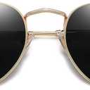 SOJOS Square Polarized Sunglasses for Women Men Small Hexagonal Polygon Shades SJ1072 (Black)