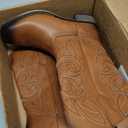 Rollda Cowgirl Boots Cowboy Boots for Women Square Toe Mid Calf Western Boots Ladies Fashion Boots with Chunky Heel 9.5