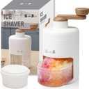 ZHANG XIAO QUAN SINCE 1628 Hand-cranked Shaver Ice and Snow Cone Machine, Manual Shaved Ice Machine Household Protable Small Slushie Machine - BPA Free (white)