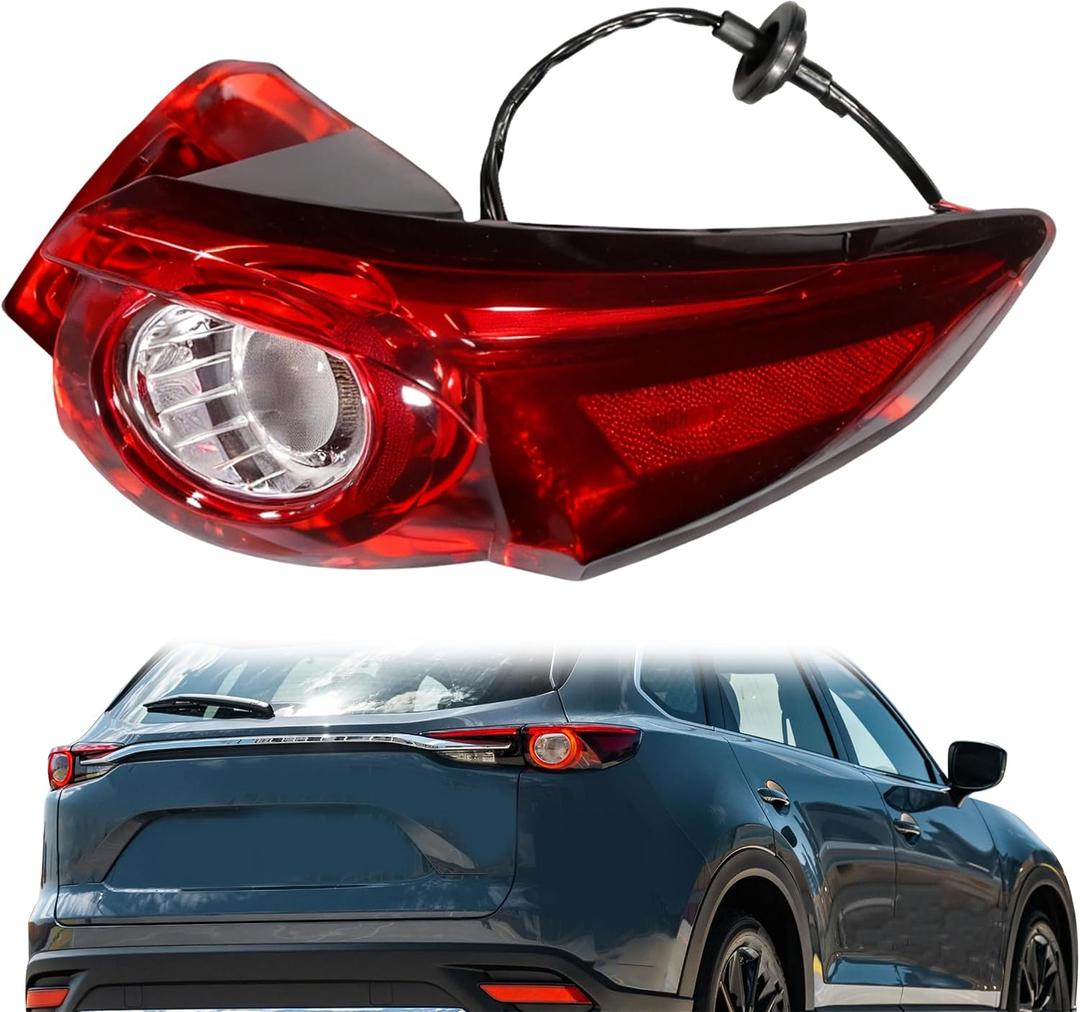 Replacement for Mazda CX-9 2016-2023 Outer Tail Light Right Side TK5051150 W/Eyebrow Lights