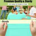 Smiry Disposable Table Cloth - 15 Pack, 54 x 108 Inch Waterproof Rectangle Tablecloths for Parties, Decorative Plastic Table Cover, Leakproof & Sturdy, Mint Green
