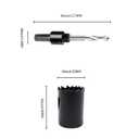 2 x Hole Cutter 33mm LAIWEI Bi-Metal Hole Saw, HSS Circular Hole Saw Head, 1.8 mm Thick, Cutting Depth up to 38mm, Suitable for Wood, Plastic, plasterboard and Metal Round Pipe (Black)