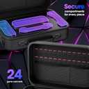 ProCase Large Case for Nintendo Switch 2 2025, Hard Carrying Travel Bag with Shoulder Strap and 24 Game Card Slots, Portable Storage Box Holder for Switch 2 Dock Console Joy-Con and Accessories -Black