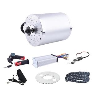 48V Motor Kit 1800W Max 4500RPM Electric Dirt Bike Motor-33A Electric Scooter Motor 5.1N.M Go Kart Electric Motor Without Bracket, Reverse Ebike Throttle with Key Foot Pedal