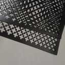 Gisafai 2 Pcs Decorative Cloverleaf Aluminum Sheet 12 in. x 24 in. x 0.02 in. Black Perforated Decorative Metal Sheets Metal Mesh Aluminum Sheet for Indoor Outdoor