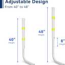 Boat Trailer Guide-ons, 40"/48" Adjustable Galvanized Steel Boat Guide Poles with PVC Pipes & Reflective Tape for Bass Boats, Center Console Boats, Ski Boats & Jon Boats, 2PCS