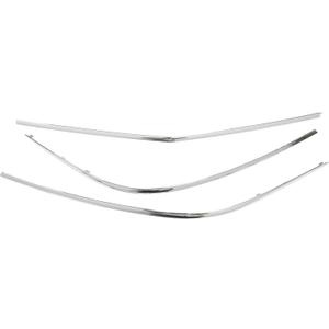 NewYall Chrome Front Lower Bumper Center and Side Left Right Trim Molding for Mercedes S350 2012-2013, S400/S550/S600/S65 AMG 2010-2013, S63 AMG 2010