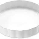 Samsle Ceramic Pie Pan For Baking,13Inch Round Baking Dish With Double Handle,Pie Plate With Ruffled Edge-Microwave, Dishwasher, and Oven Safe
