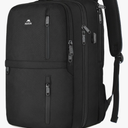 MATEIN Carry on Backpack, Flight Approved Travel Backpack with USB Port, TSA Personal Item Travel Bag fits 17" Laptop, Large Water Resistant Luggage Overnight Weekender Bag for Men & Women, Black