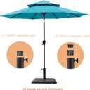 C-Hopetree 42 lb Heavy Duty Square Base Stand for Outdoor Patio Market Table Umbrella, Bronze