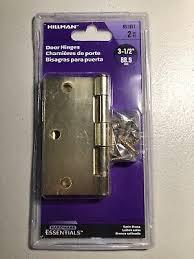 2 Hillman Satin Brass Door Hinges #851957