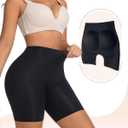 Padded Underwear Butt Lifting Panties Butt Lifter Built-In Fake Butt Pads Tummy Control Shapewear for Women (Black, L)