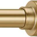 YNL Tension Shower Curtain Rod 34-96 Inches（2.8-8ft) Adjustable Spring Shower Rod No Drilling, Non-Slip, Never Rust, Stainless Steel, Suitable for Bathroom Window Kitchen, Gold