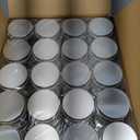 Tanlade 60 Pcs 3 oz Clear Plastic Jars with Lids Wide Mouth Mason Jars Mini Storage Containers Bulk for Herb Jelly Wedding Valentine Favors Shower Party Favors(Silver)
