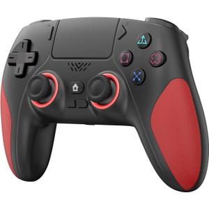 RGB Light Wireless Controller With Back Buttons, Gaming Controller with Hall Effect Joysticks & Triggers Support Programmable, Reamp, Turbo Functions, Dual Vibration, 3.5MM Audio Jack(Black)