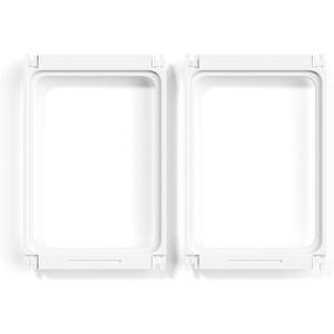 Dog Playpen, 24" Acrylic Plastic Pet Playpen with Door, Puppy Playpen, Indoor Dog Pen, Foldable, Customizable, White 2 PCS