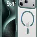 Magnetic for iPhone 17 Pro Max Case,[Anti-Slip][Compatible with MagSafe][Military Grade Drop Protection] Shockproof Protective Translucent Phone Case for iPhone 17 Pro Max Case,Night Green