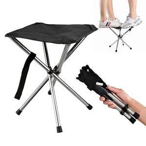 JVZI Folding Camping Stool - 13.8" BBQ Small Foldable Stool for Adults - Ideal for Outdoor Activities, Hiking, Barbecue, Bonfire, Travel- 275 lb Weight Capacity with Carry Bag (1)