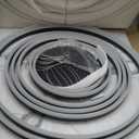 7 Rings Modern LED Chandelier Black Dimmable Large Foyer Chandeliers Entryway High Ceiling for Staircase, High Ceiling Pendant Lights for Entryway Living Room, 3000K-6500K CCT