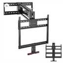 Fireplace Pull Down TV Mount over Fireplace, Drop Down TV Mount with Height Adjust for Most 43" - 75" TVs, Max VESA 600x400mm, up to 80lbs, above Fireplace TV Mount for Stone Brick Fireplace. The spring tension can be adjusted to suit the weight of t
