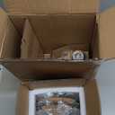 Meybiok Vintage Bathroom Light Fixtures, 3-Light Gold Vanity Light for Bathroom with Clear Flower Glass Shades, Vanity Lighting Fixtures Over Mirror (Exclude Bulb)