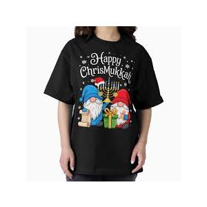 Happy Christmukkah Ugly Sweater Hanukkah Christmas Gnomes Sweatshirt, XL