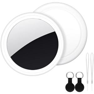 Air Tracker Tag 2 Pack [Apple MFi Certified] with Find My(iOS Only), Key Finder with No App Needed, Waterproof, 365-Day Standby, Wallet Key Bag Luggage Tracker