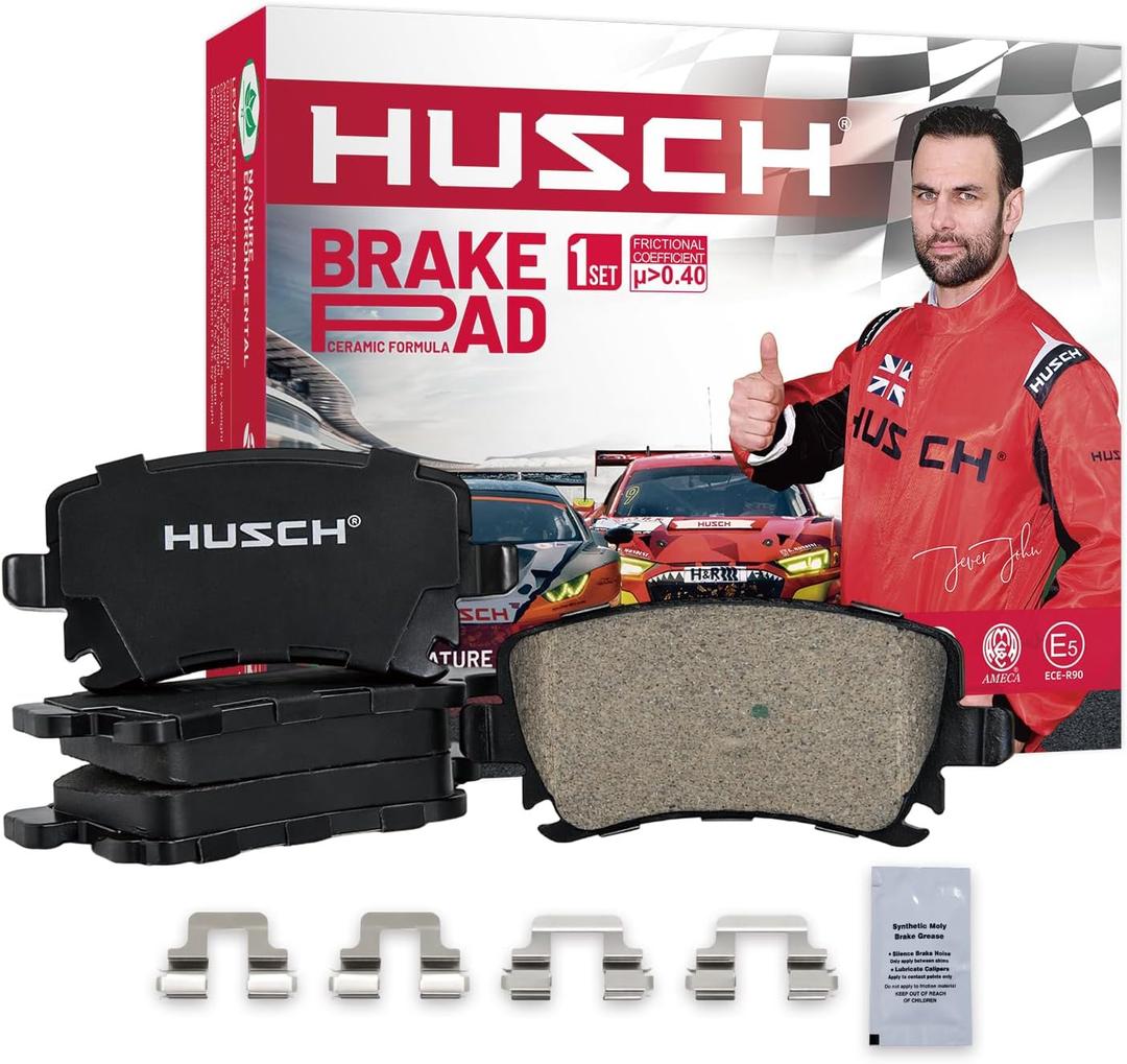 HUSCH D1108 Rear Ceramic Brake Pads Kit Fit For Audi A3 2006-2010, For A4 2005-2009, For A6 2006-2011, For Volkswagen CC 2009-2016
