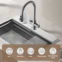 Faucet Mat for Kitchen Sink - 23.6" Diatomite Fast Stone Drying Mat for Kitchen Counter Tray Absorbent Mat Splash Guard for Bathroom Counter Kitchen Sink Accessories (Light Gray)