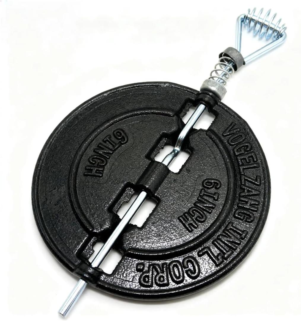 6" Cast Iron Damper, Model BM0051-A - Fits Stove Pipes & Fireplaces, Home Replacement Part, Black