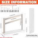 HarJue Magnetic Knife Block with Marble Base, Stainless Steel Magnetic Knife Holder Stand without Knives Powerful Magnetic knife Strip for kitchen Countertop Knife Storage (Brushed Nickel)