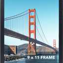 OMISHE 9x11 Picture Frame Black for Wall Hanging or Tabletop, 9 x 11 Frame Wall Mounting Horizontally or Vertically, 9 by 11 Wall Gallery Photo Frame, Black, 2 Pack