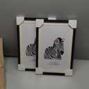 11x17 Solid Wood Poster Frame Set of 2, Natural Wood Picture Frame with White Paper Mat, Display 9x15 Picture with Mat or 11x17 without Mat, Wall Mounting Display, Black