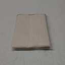 Scalloped Throw Pillow Covers 12x20 Inch Set of 2, Cotton & Linen, Boho Sytle Decorative Couch Bed for Living Room (Beige Pillow & Brown Edge)