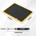 GRENPRO Magnetic Tool Mat 2-Pack, Non-Slip Magnetic Tool Organizer & Telescoping Magnetic Tool, Heavy-Duty Tool Pad for Mechanics, Garage, Workshop & Auto Repair (Black & Yellow)