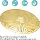 Cymbal Pack Golden Low Volume Cymbal Pack 14"/16"/18"/20" 5Pcs Drummer Practice Cymbal