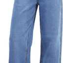 EMMIOL Baggy Straight Leg Jeans, Y2K Vintage Distressed Loose Fit, Large Pocket Boyfriend Wide Leg Trousers, Vintage Blue (Blue)