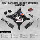 Outdoor Sports Chest pack for men with Gloves, EDC Chest bag for Travel, Lightweight Chest Rig Pouch, Tactical Running Chest Vest for Hiking, Cycling, Fitness, Motorcycle Riding, Workouts (Apricot)