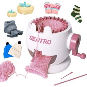 FYGAIN SENTRO Knitting Machine, 22 Needles Knitting Crochet Machines Kit for Sock/Hat/Pumpkin