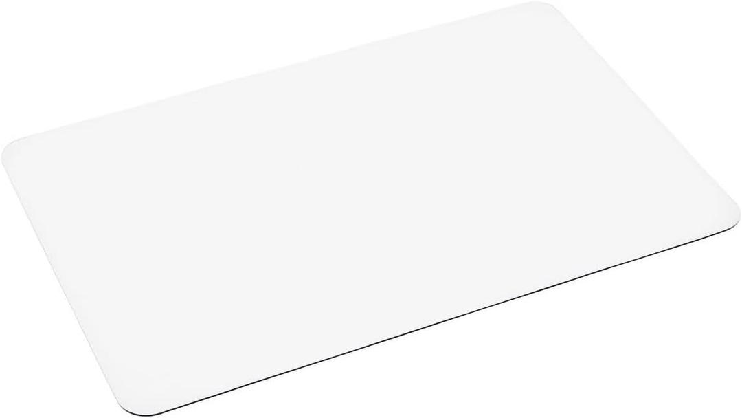 Clear Placemats Set of 2, USA Made, 12 x 18 Inch Rectangle, 2mm Thick Ultra Clear Smooth Vinyl, Safe, for Table (Crystal)