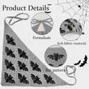 Goth Headbands Bat Pattern Bandana, Cotton Knit Triangle Headband for Women, Perfect for Halloween, Winter Holidays