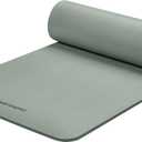 Retrospec Solana Yoga Mat Thick 1/2in Non-Slip Workout Mat with Nylon Strap - 72x24in Exercise Mat for Pilates, Stretching & Fitness - BPA Free, Easy Clean