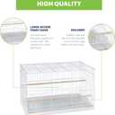 Prevue Pet Products Flight Cage Metal Steel Bird Crate, Multi-Bird Home Stackable Cage for Birds, Home Crate for Extra-Small Pet Parakeets, Finches, and More, White