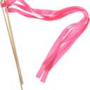 2 x MECCANIXITY 20Pcs Wedding Ribbon Sticks Party Ribbon Streamers Sticks for Wedding Party Celebration Rose Pink