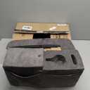 Sofa Armrest Pillow with Cup Holder, Large Removable Couch Armrest Cushion Tray Drink Holder Caddy with 4 Side Pockets for Remote, Glasses, Phone, Game Controller, iPad and Magazines-9.45in Height (Grey)